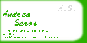 andrea saros business card