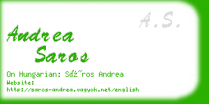 andrea saros business card